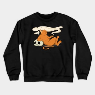 Smoking cat Crewneck Sweatshirt